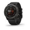 fēnix 6X PRO Solar- Titanium Carbon Gray DLC with Black Band