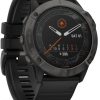 fēnix 6X PRO Solar- Titanium Carbon Gray DLC with Black Band