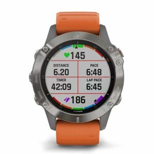 fēnix 6 - Titanium with Ember Orange Band