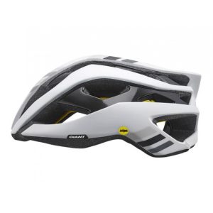 Шлем вел. Giant Rev MIPS метал.бел./мат.черн. Asian M (55-61см)