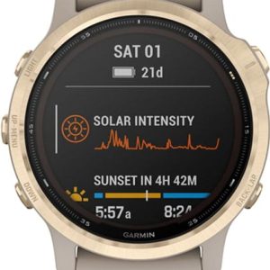 fenix 6S Pro Solar, Lt. Gold w/ Lt. Sand Band