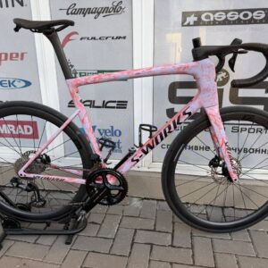 Велосипед шосейний S-Works Tarmac SL8  61см  Gloss Dolomite Metallic / Blue Majesty, di2 Dura-ace 12/ Вживаний