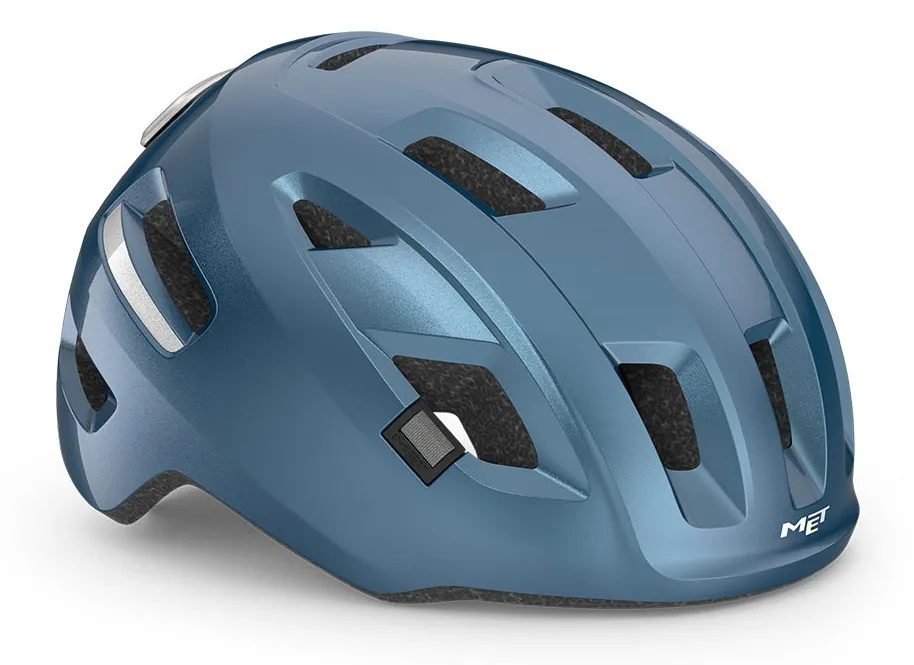 Міський велосипедний шолом Met E-Mob Mips CE Navy Glossy для електровелосипедів
