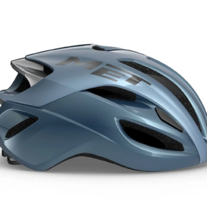 Шолом MET Rivale Mips CE Navy Silver Glossy для шосейного велоспорту вид справа