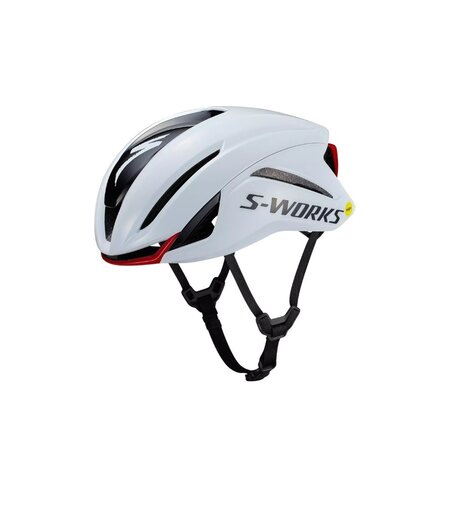 Аеродинамічний шолом Specialized S-Works Evade 4 White/Red для шосейного велоспорту