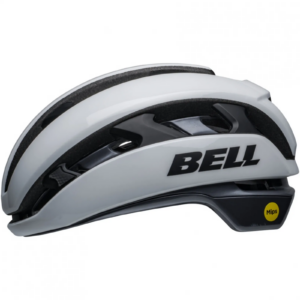 Шолом Bell XR Spherical White/Black із технологією Mips для шосе та gravel, зліва