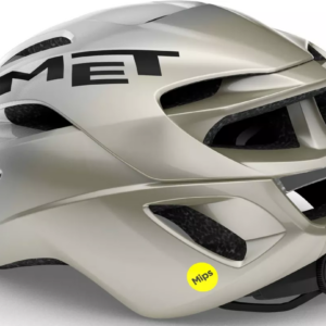 Шолом MET Rivale Mips CE Silver Gray Glossy для шосейних тренувань ззаду