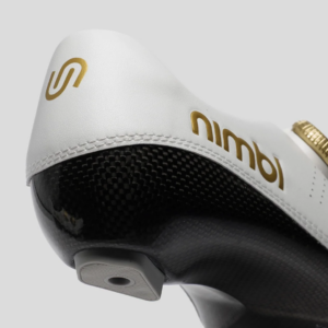 Велотуфлі Nimbl Exceed White/Gold із карбоновою підошвою та системою BOA Li2, зад