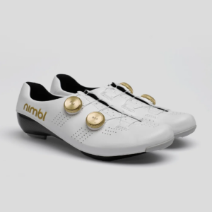 Велотуфлі Nimbl Exceed White/Gold із карбоновою підошвою та системою BOA Li2