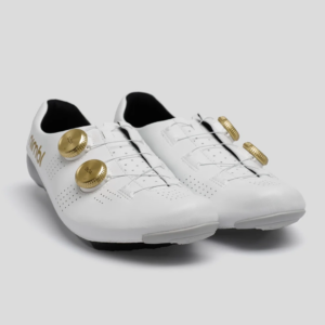 Велотуфлі Nimbl Exceed White/Gold із карбоновою підошвою та системою BOA Li2, інший кут