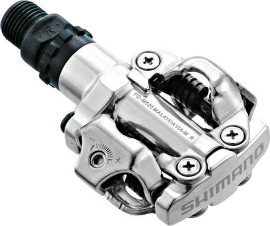 Педалі Shimano PD-M520, SPD, сріблясті