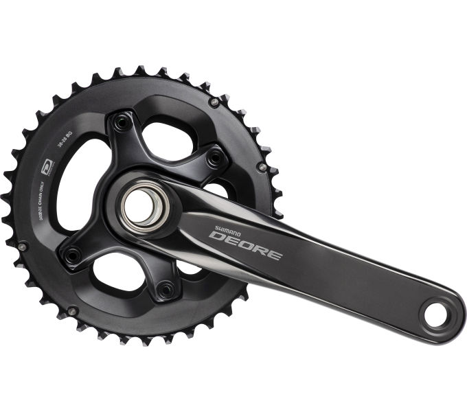 Шатуни Shimano FC-M6000-2 DEORE, інтегрована вісь, 175мм 38X28 10-шв. CL-48,8мм, без каретки