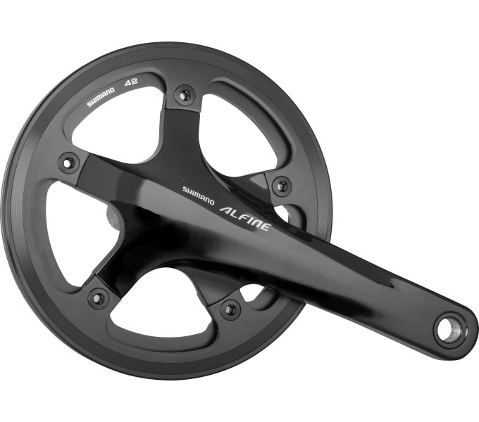 Шатуни Shimano FC-S501 ALFINE, інтегрована вісь, 170мм, 39Т, з компонент. каретки