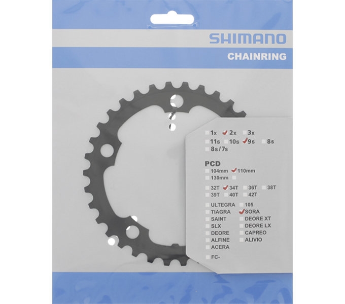 Зірка шатунів Shimano FC-3550 SORA, 34зуб. (5-лапка)