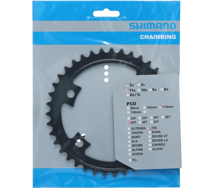 Зірка шатунів Shimano FC-R7000 105, 39зуб.-MW для 53-39T, чорн