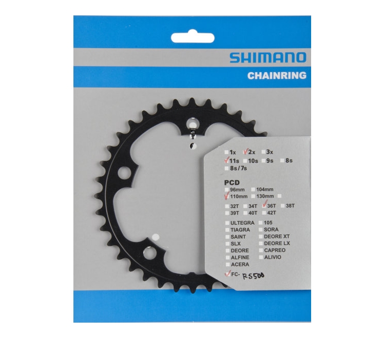 Зірка шатунів Shimano FC-RS500 36зуб.-MJ 11-швидк. (5-лапка)